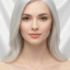 Kalp Model Zirkon Taşlı Çelik Kolye