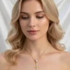 Anka Kuşu ve Elif Model Zirkon Taşlı Çelik Kolye Anka Kuşu ve Elif Model Zirkon Taşlı Çelik Kolye