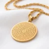 Allahın İsimleri Esmaül Hüsna Model Gold Renk Paslanmaz Çelik Kadın Kolye