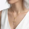 Anka Kuşu ve Elif Model Zirkon Taşlı Çelik Kolye Anka Kuşu ve Elif Model Zirkon Taşlı Çelik Kolye