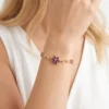 Mor Lotus Çiçeği Model Bileklik