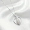 Kalp Model Zirkon Taşlı Gümüş Renk Paslanmaz Çelik Kadın Kolye Kalp Model Zirkon Taşlı Gümüş Renk Paslanmaz Çelik Kadın Kolye