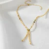 Sallantılı Arpa Model Çelik Kolye