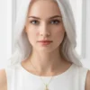 Güneş Yıldız ve Gezegen Model Zirkon Taşlı Çelik Kolye