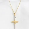 Anka Kuşu ve Elif Model Zirkon Taşlı Çelik Kolye Anka Kuşu ve Elif Model Zirkon Taşlı Çelik Kolye