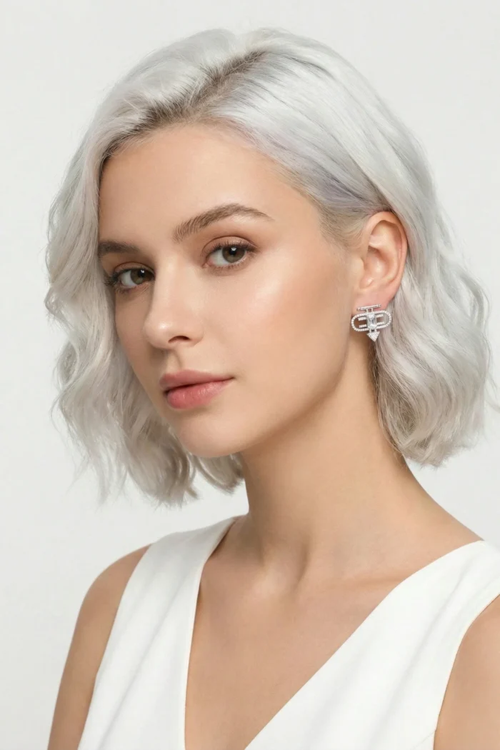 Baget Model Zirkon Taşlı Çelik Küpe