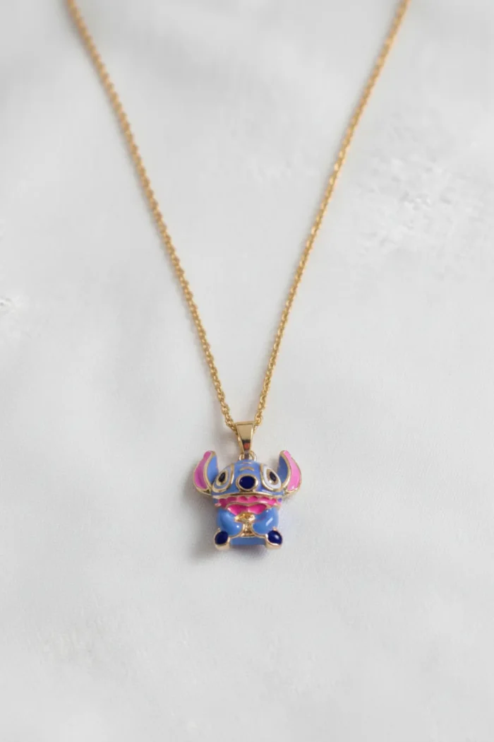 Lilo ve Stitch Mavi Anime Karakter Model Çelik Kolye