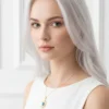 Güneş Yıldız ve Gezegen Model Zirkon Taşlı Çelik Kolye