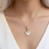 Kar Tanesi Model Zirkon Taşlı Çelik Kolye Kar Tanesi Model Zirkon Taşlı Çelik Kolye