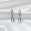 Zincir Model Sallantılı Çelik Küpe