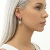 Kalp Model Zirkon Taşlı Çelik Küpe