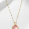 Daire Model Pembe Sedefli Kadın Kolye
