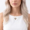Anka Kuşu Model Renkli Zirkon Taşlı Çelik Kolye Anka Kuşu Model Renkli Zirkon Taşlı Çelik Kolye