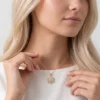 Kar Tanesi Model Zirkon Taşlı Çelik Kolye