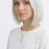 Yıldızlı Y model Zirkon Taşlı Çelik Kolye