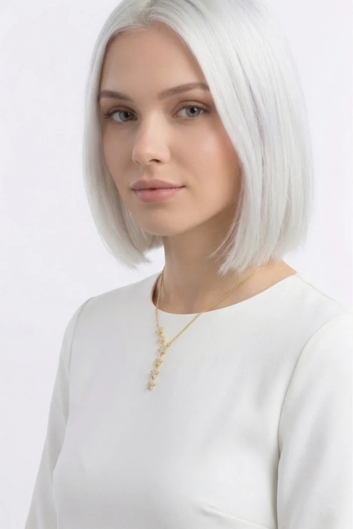 Yıldızlı Y model Zirkon Taşlı Çelik Kolye