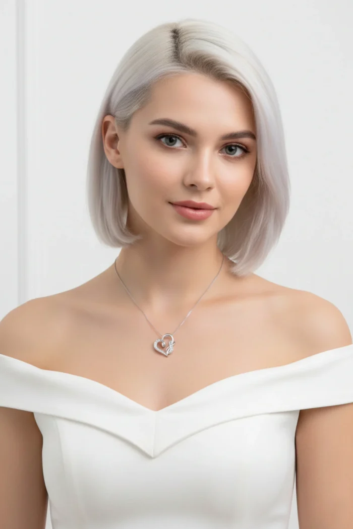 Kalp ve Sonsuzluk Model Zirkon Taşlı Çelik Kolye Kalp ve Sonsuzluk Model Zirkon Taşlı Çelik Kolye