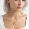 Güneş Model Zirkon Taşlı Çelik Kolye