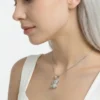 Kalp Detaylı Ayı Model Zirkon Taşlı Çelik Kolye Kalp Detaylı Ayı Model Zirkon Taşlı Çelik Kolye