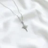 Kuzey Yıldızı Model Zirkon Taşlı Çelik Kolye Kuzey Yıldızı Model Zirkon Taşlı Çelik Kolye