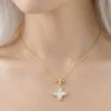 Yonca Model Zirkon Taşlı Çelik Kolye Yonca Model Zirkon Taşlı Çelik Kolye