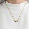 100 DİLDE SENİ SEVİYORUM YAZILI Love Model Gold Renk Paslanmaz Çelik Kadın Kolye
