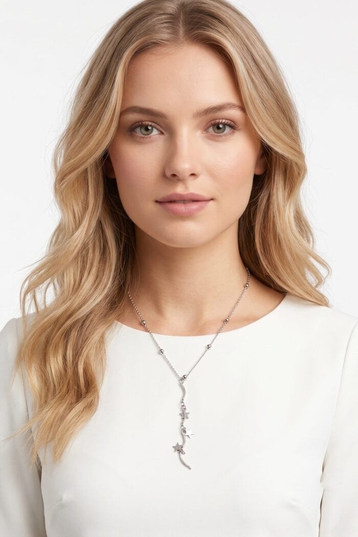 Yıldız Model Dorika Zincirli Çelik Kolye