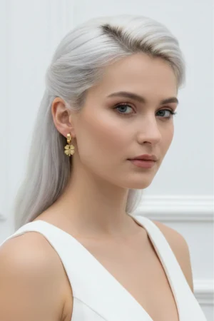 Yonca Model Çelik Küpe